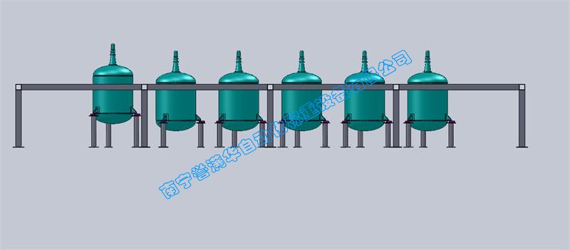 南寧譽滿華液體肥料反應釜稱重配料系統